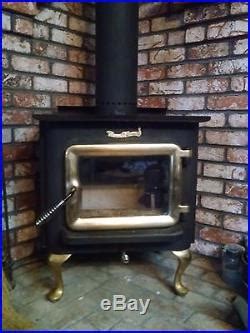 brass flame wood stove how to use